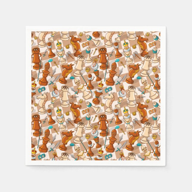 Servilleta De Papel Batalla de ajedrez (Anverso)