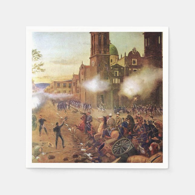 Servilleta De Papel Batalla de la historia mexicana de Puebla (Anverso)
