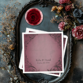 Servilleta De Papel Batalla de vintage hasta la muerte Boda de Borgoña