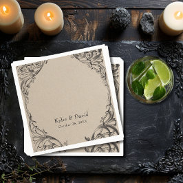 Servilleta De Papel Batalla victoriana hasta la muerte negra y Boda ta