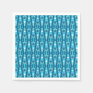 Servilleta De Papel Batik Tribal - Azul Océano y Aqua