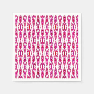 Servilleta De Papel Batik tribal - Borquín y rosa fucsia