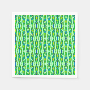 Servilleta De Papel Batik tribal - Moneda, verde esmeralda y azul