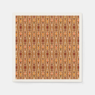 Servilleta De Papel Batik tribal - óxido, terracota y beige