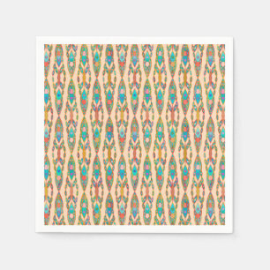 Servilleta De Papel Batik tribal - rosa rosa rosa y turquesa