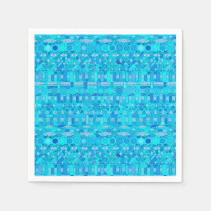 Servilleta De Papel Batik tribal - tonos azules