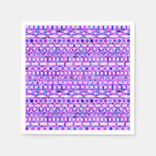 Servilleta De Papel Batik tribal - tonos violeta