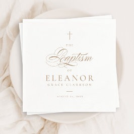 Servilleta De Papel Bautismo de caligrafía de escritura cruzada elegan