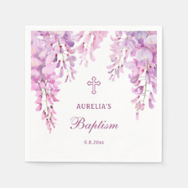 Servilleta De Papel Bautismo de glicina rosa