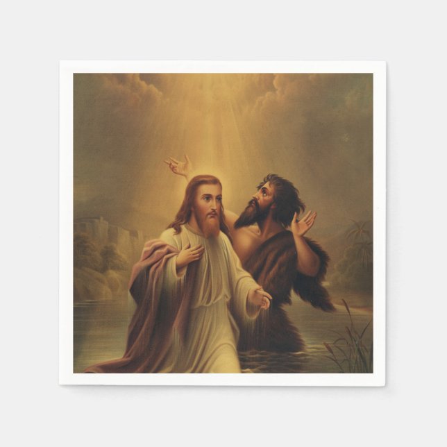 Servilleta De Papel Bautismo de Jesucristo (Anverso)