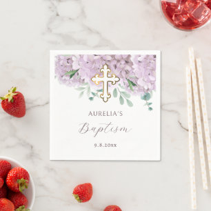 Servilleta De Papel Bautizo de Hortensia Rubor