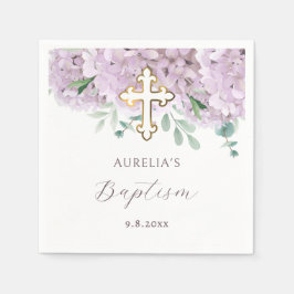 Servilleta De Papel Bautizo de Hortensia Rubor