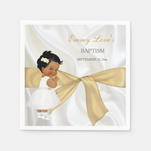 Servilleta De Papel Bautizo de niña afroamericana