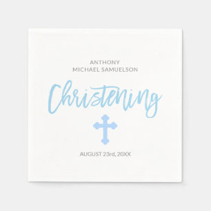 Servilleta De Papel BAUTIZO en colores pastel personalizado de la cruz