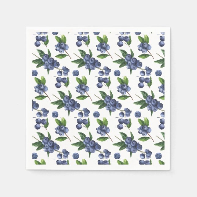 Servilleta De Papel Baya Dulce Bebé Blueberry Fiesta de Bebé Comestibl (Anverso)