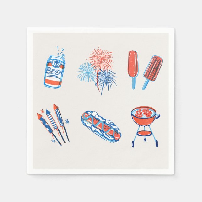 Servilleta De Papel BBQ Napkins (Anverso)