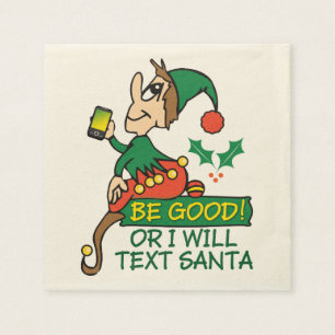 Servilleta De Papel Be Good Dice Que Los Navidades Elf