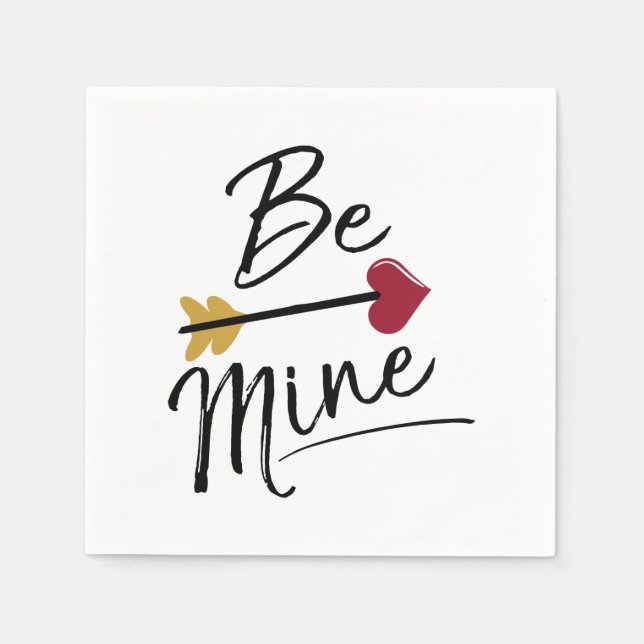 Servilleta De Papel Be mine Cute Valentines (Anverso)