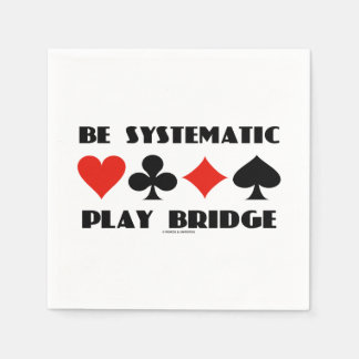 Servilleta De Papel Be Sistematic Play Bridge Advice Cuatro Trajes De 
