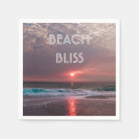 Beach Bliss Tropical Paradise Sunset Editable
