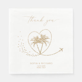 Servilleta De Papel Beach Palm Boda Destination Gracias