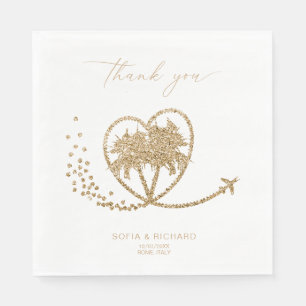 Servilleta De Papel Beach Palm Boda Destination Gracias