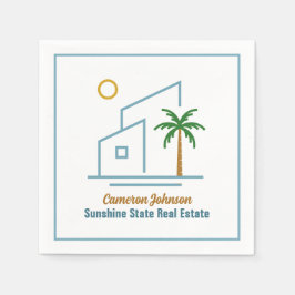 Servilleta De Papel Beach Real Estate Company Cute Personalizable