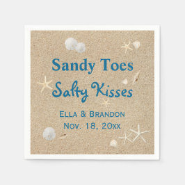 Servilleta De Papel Beach Sandy Toes Salty Kiss Boda Napkin