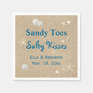 Servilleta De Papel Beach Sandy Toes Salty Kiss Boda Napkin