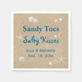Servilleta De Papel Beach Sandy Toes Salty Kiss Boda Napkin