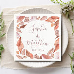 Servilleta De Papel Beach Seashells Watercolor Boda de la Moda costera<br><div class="desc">Las toallas Bodas de la Moda costera Beach Seashells Watercolor Watercolour Napkins presentan conchas de bonito en un fondo blanco con sus nombres personalizados y fecha en el centro. Ideal para los bodas costeros y de verano. Personalice editando el texto en los cuadros de texto. Diseñado por Evco Studio. Ver...</div>
