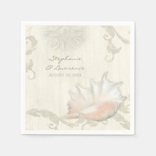 Servilleta De Papel Beach Shells Seashells Boda Bridal Shower