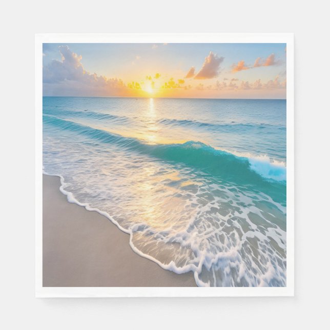 Servilleta De Papel Beach Sunset (Anverso)