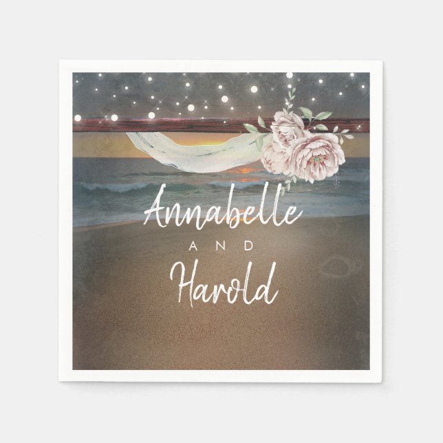 Servilleta De Papel Beach Sunset (Anverso)