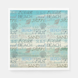 Servilleta De Papel Beach Surf Sand Sea