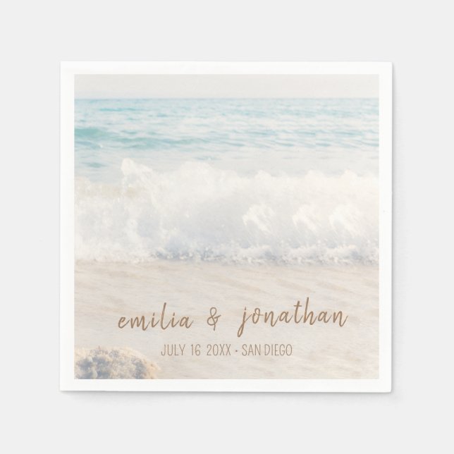 Servilleta De Papel Beach Wedding | Seaside Wedding (Anverso)