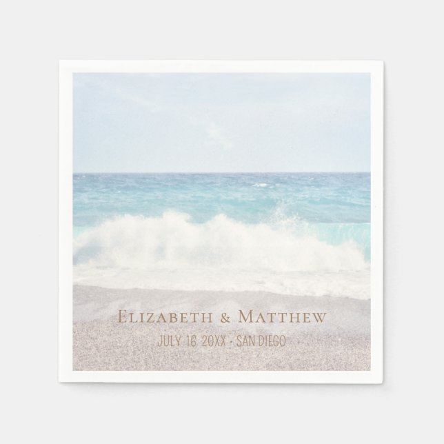 Servilleta De Papel Beach Wedding | Seaside Wedding (Anverso)