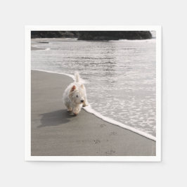 Servilleta De Papel Beachcombing Westie Dog Photo Napkins