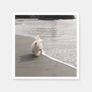 Servilleta De Papel Beachcombing Westie Dog Photo Napkins