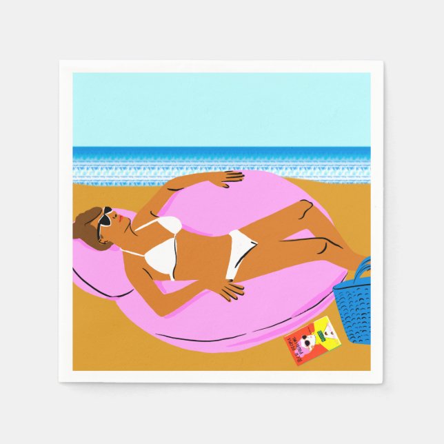 Servilleta De Papel Beachy Keen - Rosa (Anverso)