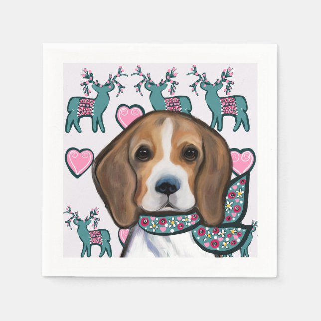 Servilleta De Papel Beagle       (Anverso)