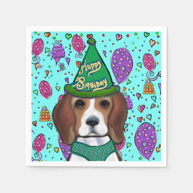 SERVILLETA DE PAPEL BEAGLE  (Anverso)