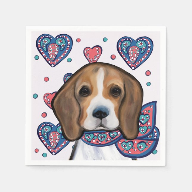 Servilleta De Papel Beagle       (Anverso)