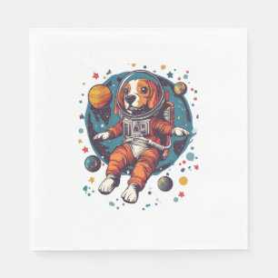 Servilleta De Papel Beagle astronauta - Perro del Explorador del espac