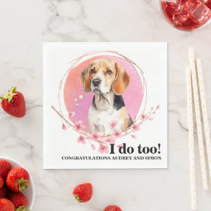 Servilleta De Papel Beagle Dog Boda Napkins Con Perros Foto