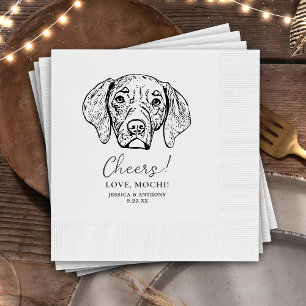 Servilleta De Papel Beagle Dog Cheers Personalizado Perro Bodas Napkin