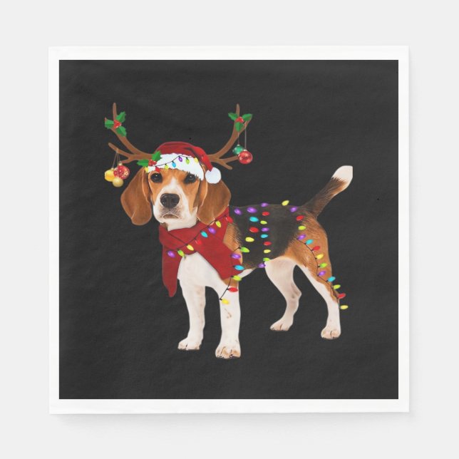 Servilleta De Papel beagle dog christmas Classic T-Shirt (Anverso)