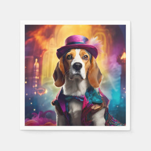 Servilleta De Papel Beagle en traje vibrante