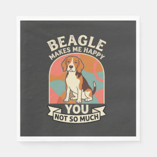 Servilleta De Papel Beagle Me Hace Feliz Tú No Tanto Perro