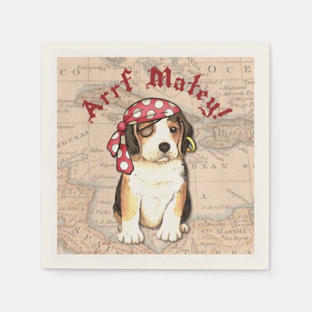 Servilleta De Papel Beagle Pirate (Anverso)